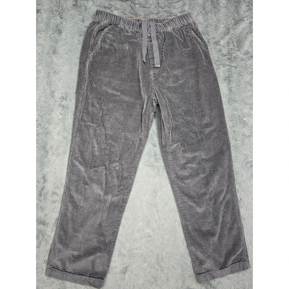 The Territory Ahead Mens Gray Corduroy Drawstring Elastic Waist Pants L/30